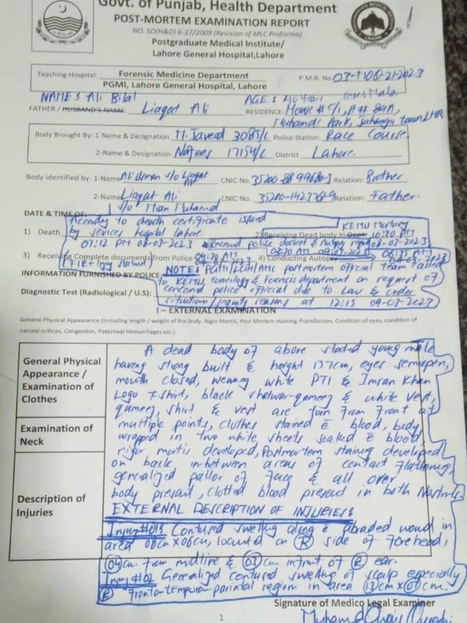 Zille Shah autopsy report