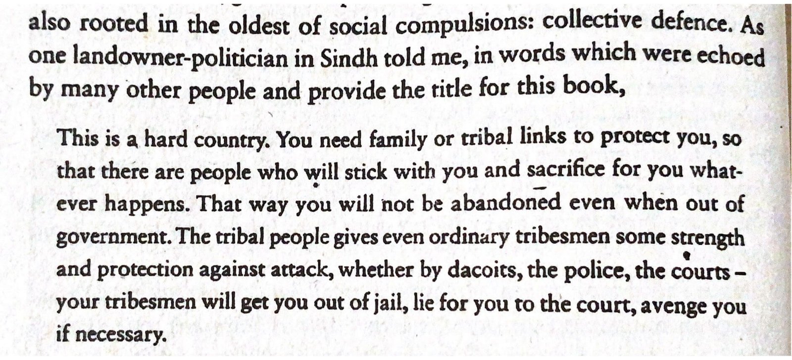 Pakistan a hard country