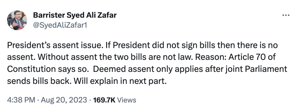 Barrister Ali Zafar twitter