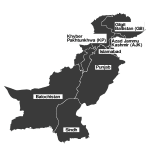 Pakistan map with boundaries