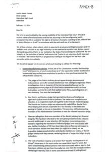 annexure IHC letter to SJC