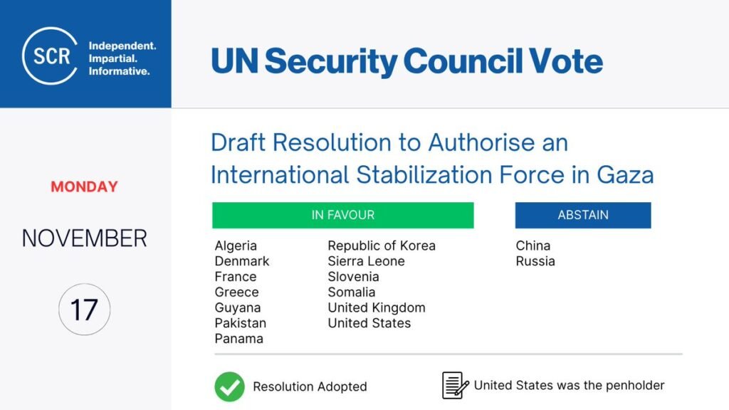 UN Security Council vote on Gaza